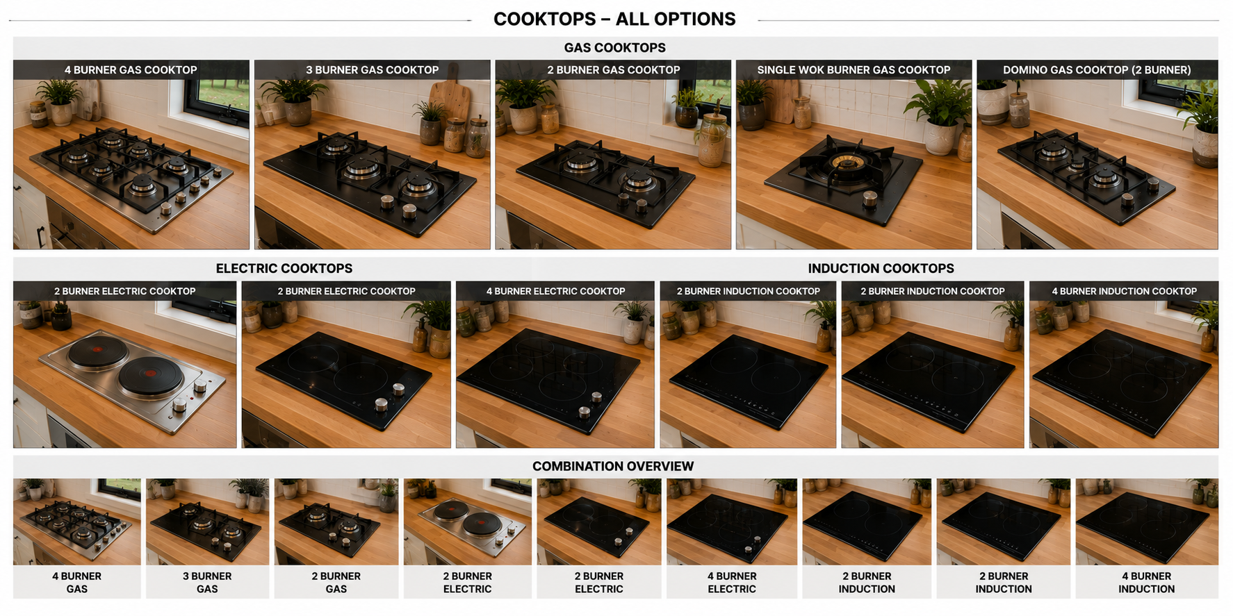 Tiny house cooktop options